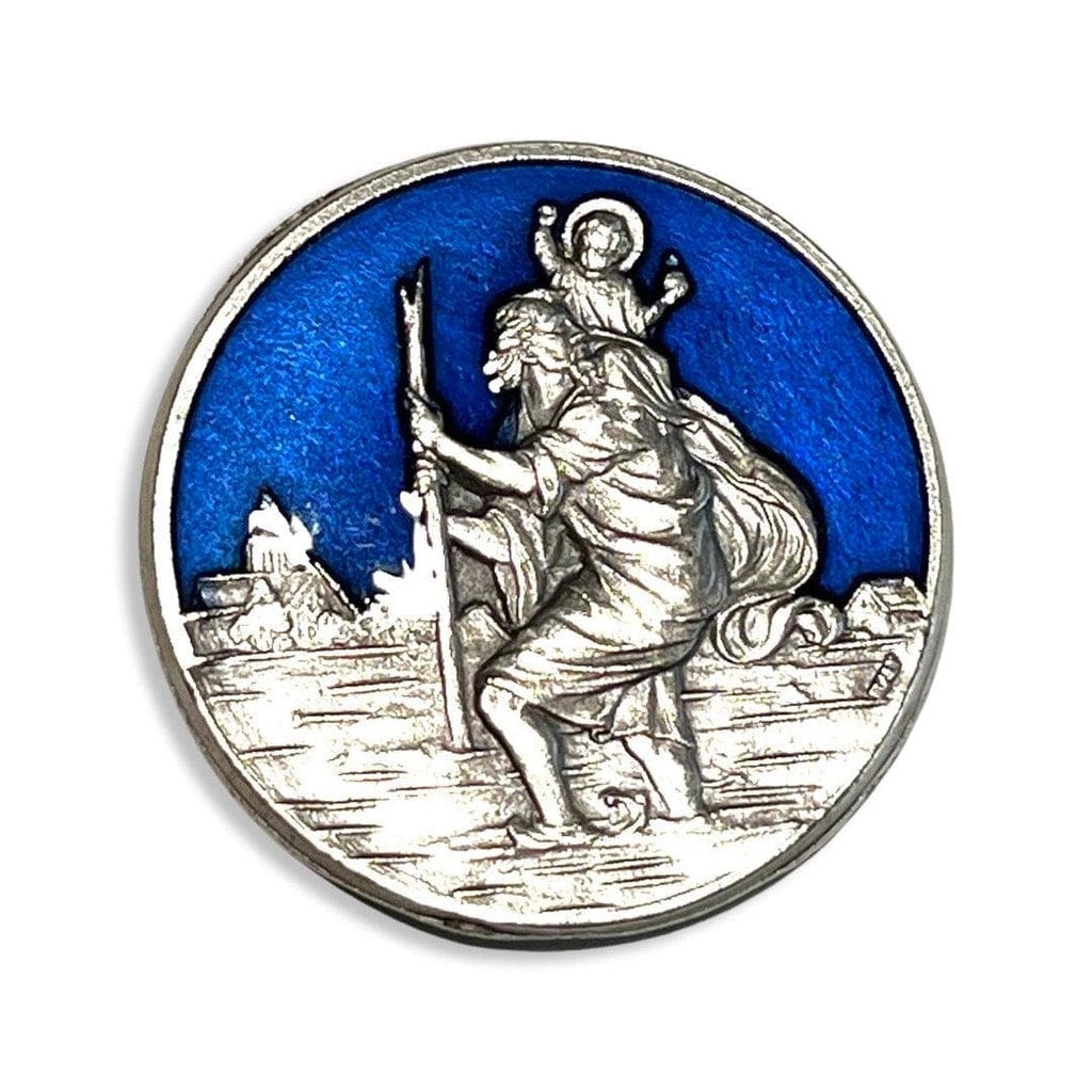 St. Christopher Car Magnet  Patron Saint Of Travelers  Blessed By Pope | Catholically