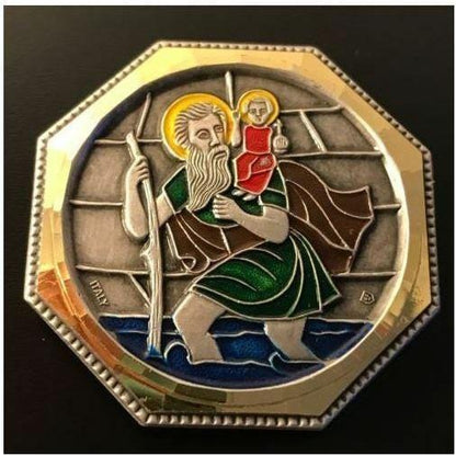 St. Christopher  Car Magnet  Saint Christopher   Blessed By Pope | Catholically