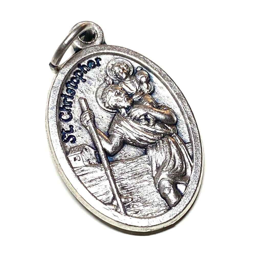 St. Christopher  Catholic Medal Pendant  Travel Patron Charm Blessed Pope | Catholically