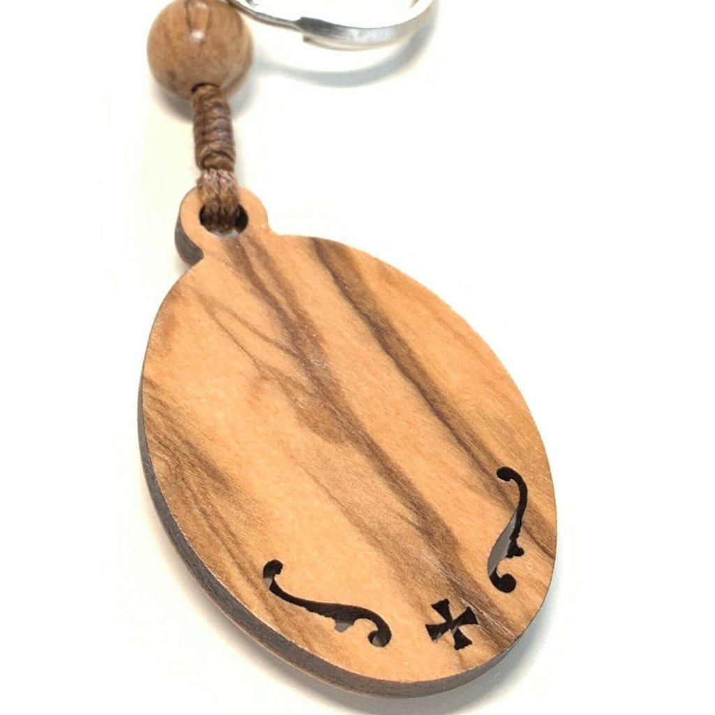 St. Christopher  Olive Wood Key Ring - Keychain - Keyring  Blessed By Pope | Catholically