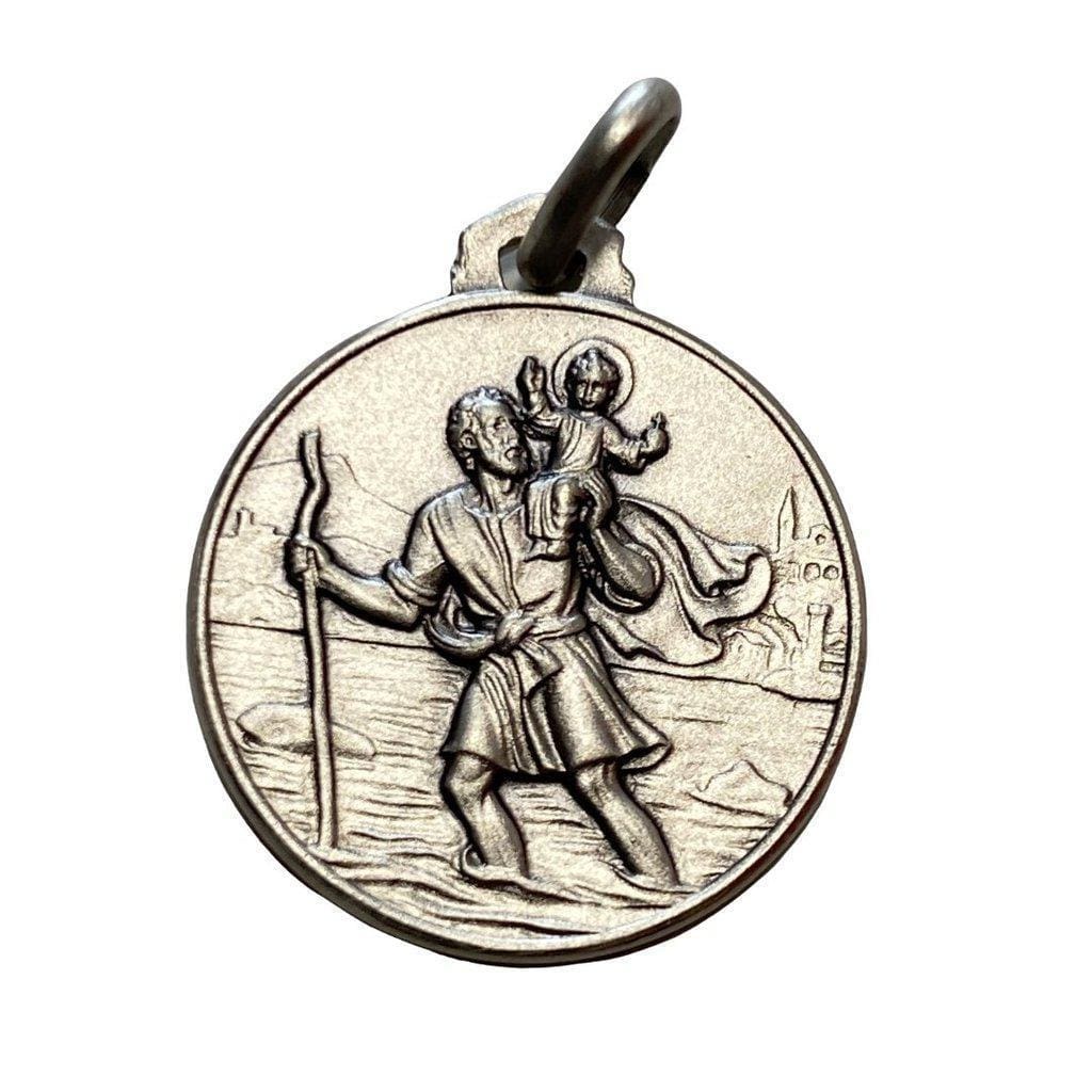 St. Christopher - Sterling Silver 925 Medal - Blessed by Pope | Catholically
