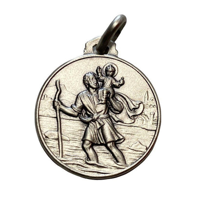 St. Christopher - Sterling Silver 925 Medal - Blessed by Pope | Catholically