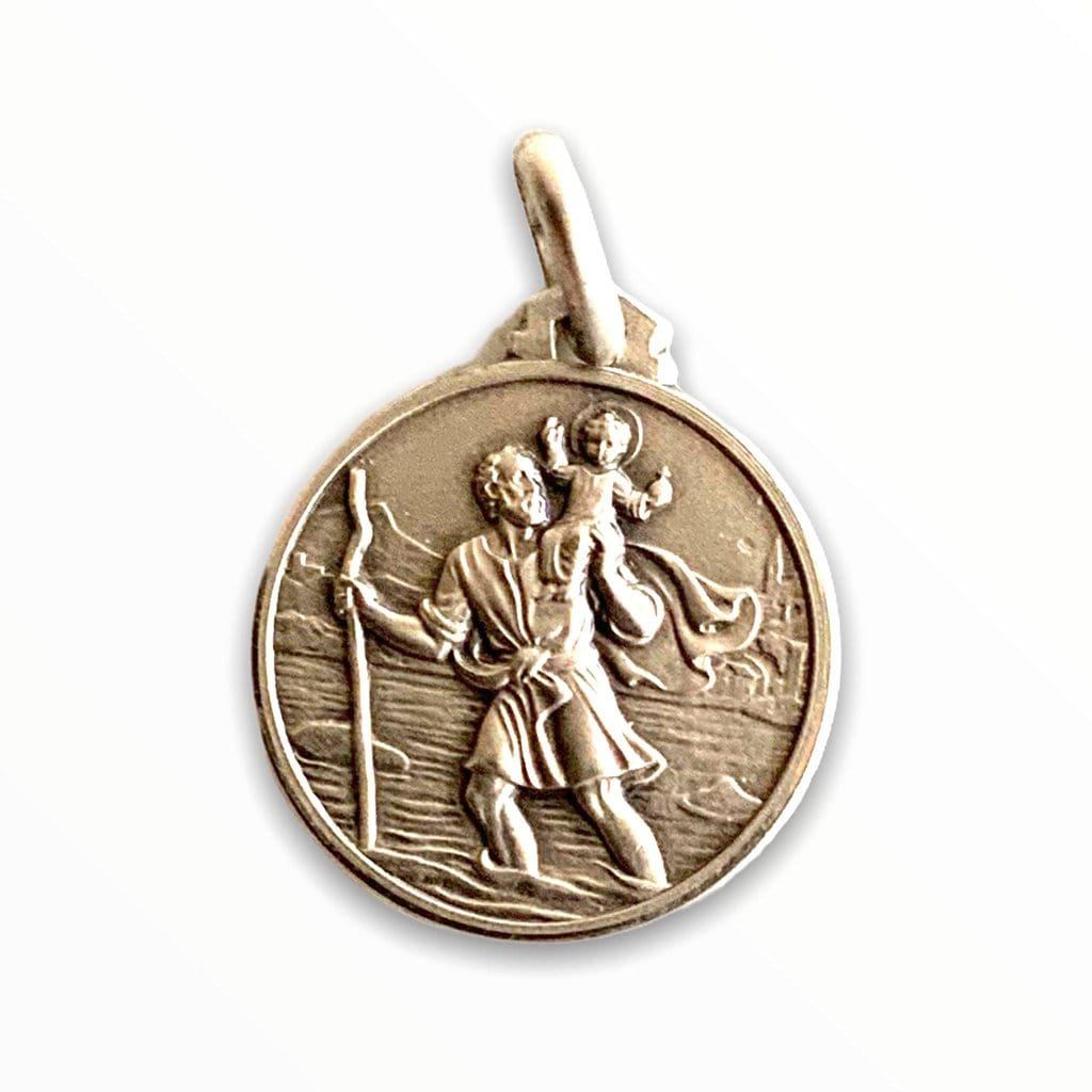 St. Christopher - Sterling Silver 925 Medal - Blessed by Pope | Catholically