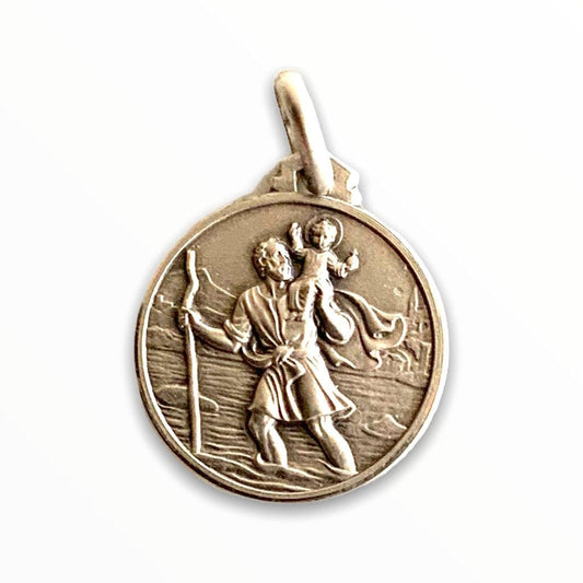 St. Christopher - Sterling Silver 925 Medal - Blessed by Pope | Catholically