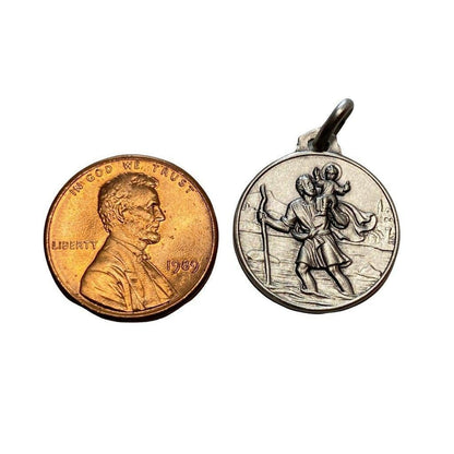 St. Christopher - Sterling Silver 925 Medal - Blessed by Pope | Catholically