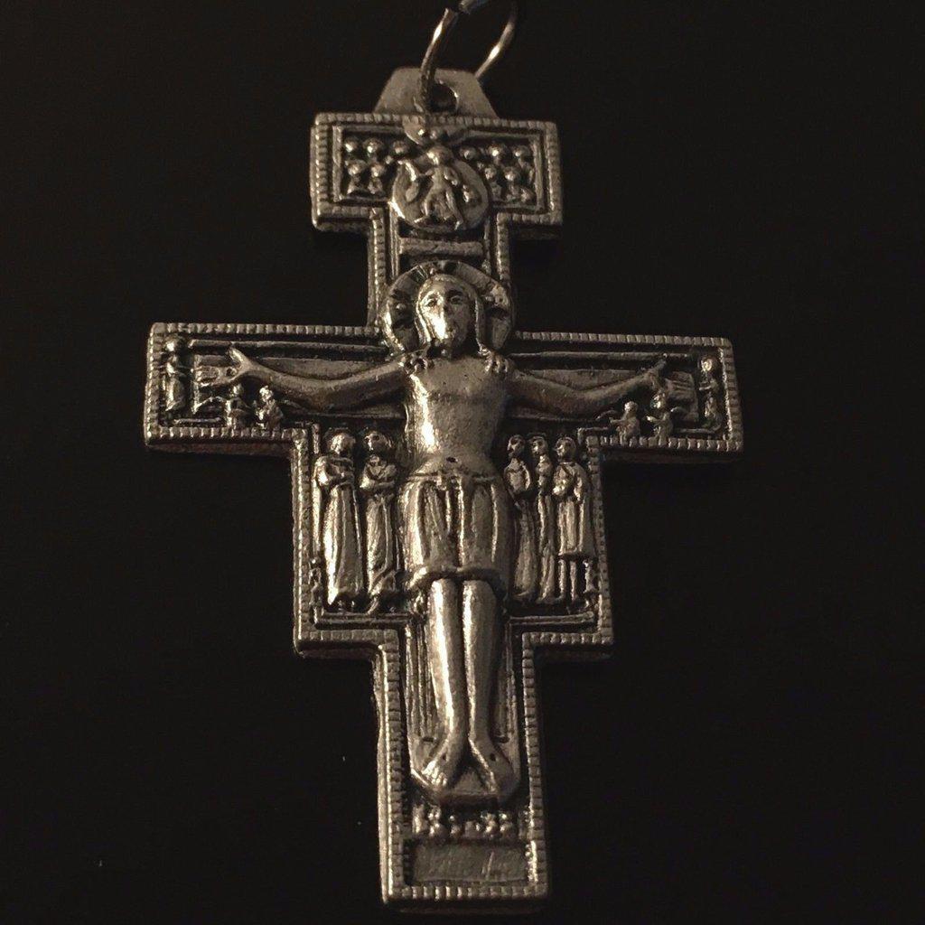 St. Damian Crucifix  Blessed by Pope- Cross - Pendant - Franciscan | Catholically