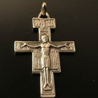 St. Damian Crucifix  Blessed by Pope - Cross - Pendant - Parts | Catholically
