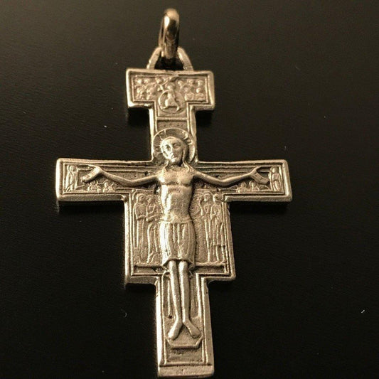 St. Damian Crucifix  Blessed by Pope - Cross - Pendant - Parts | Catholically
