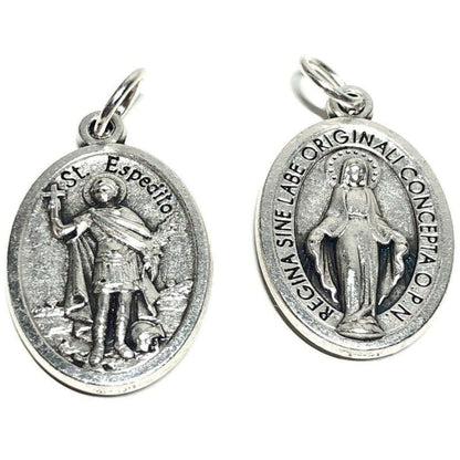 St.  Expedite Medal & Miraculous Medal - Pendant - Charm | Catholically