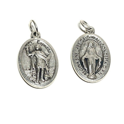 St.  Expedite Medal & Miraculous Medal - Pendant - Charm | Catholically