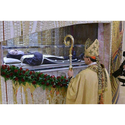 St. Father Pio- Blessed by Pope-Oil Touched To The Shrine Of Saint Pio | Catholically