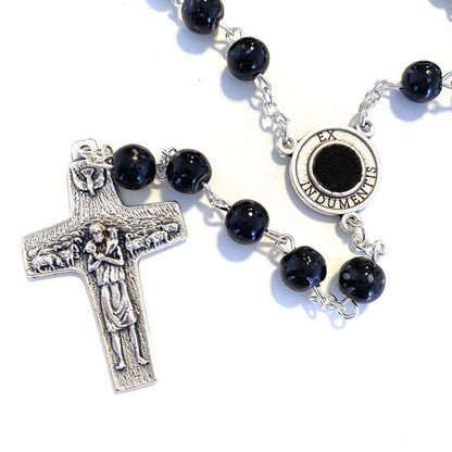 St Father Pio  Blessed  Rosary-Chain w/ 2nd Class Free Relic Padre Pio | Catholically