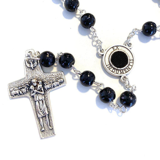 St Father Pio  Blessed  Rosary-Chain w/ 2nd Class Free Relic Padre Pio | Catholically
