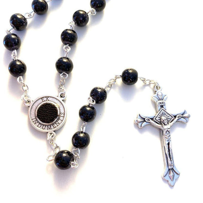 St Father Pio  Blessed  Rosary-Chain w/ 2nd Class Free Relic Padre Pio | Catholically