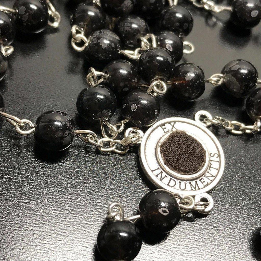 St Father Pio  Blessed  Rosary-Chain w/ 2nd Class Free Relic Padre Pio | Catholically