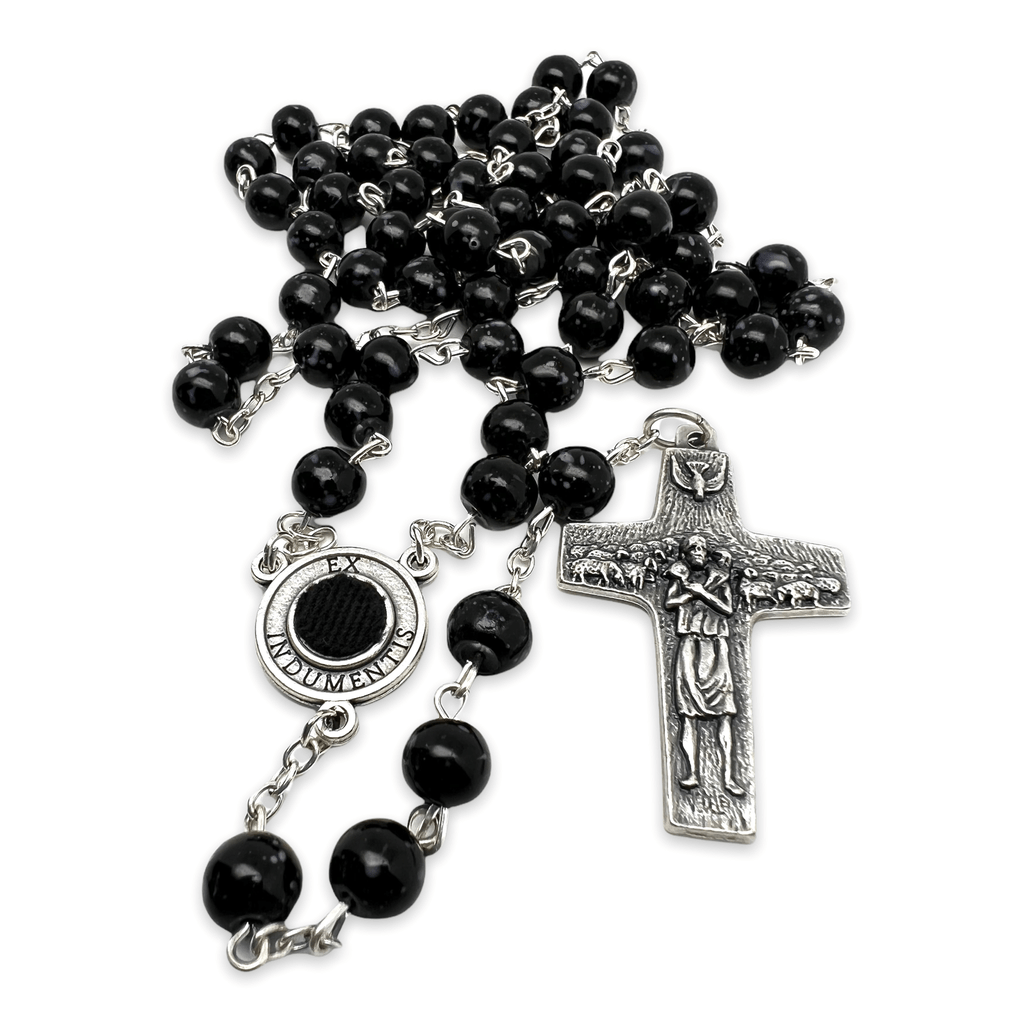 St Father Pio  Blessed  Rosary-Chain w/ 2nd Class Free Relic Padre Pio | Catholically
