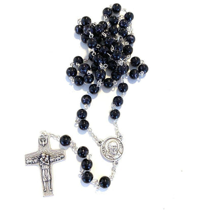 St Father Pio  Blessed  Rosary-Chain w/ 2nd Class Free Relic Padre Pio | Catholically
