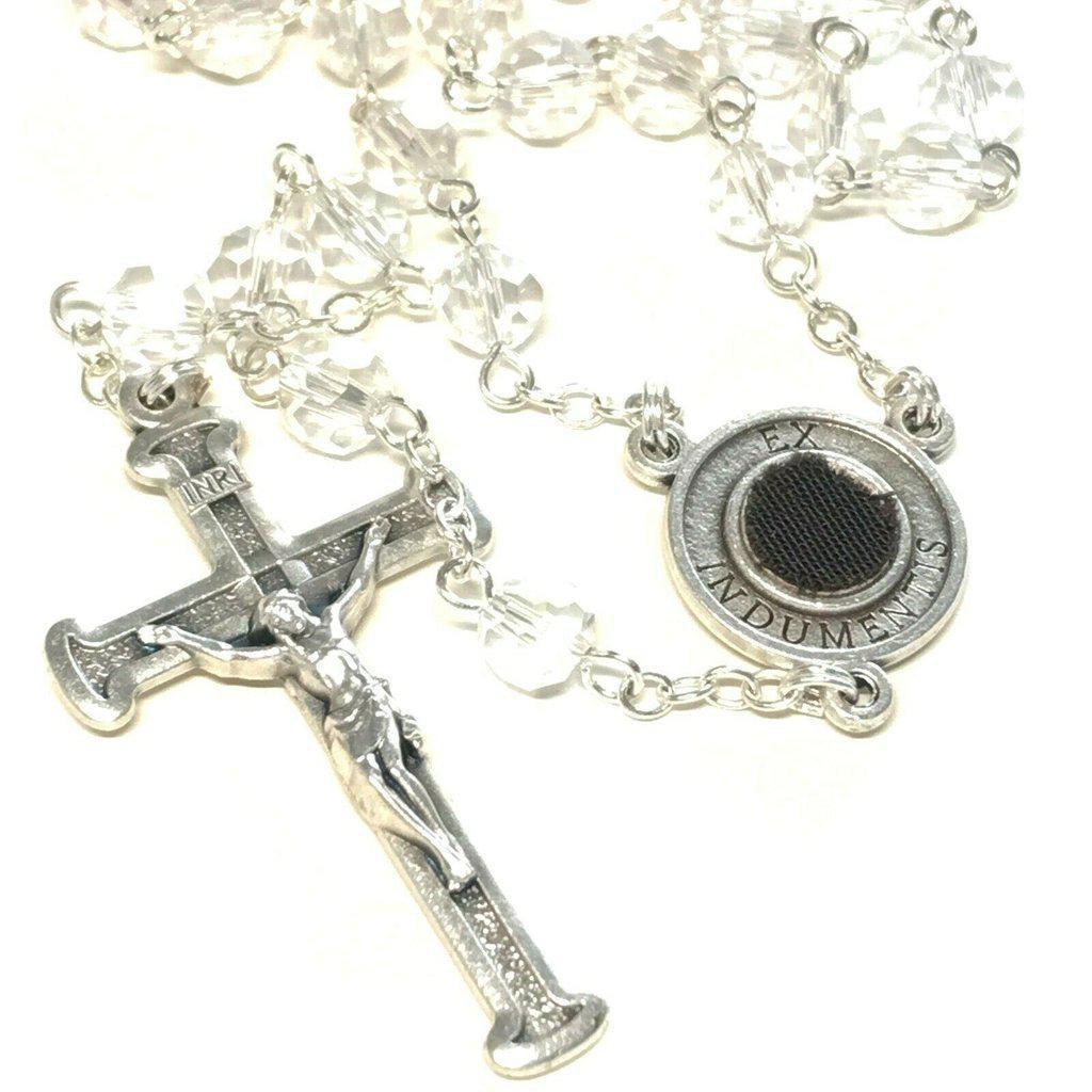 St Father Pio  Blessed  Rosary W/ 2Nd Class Free Relic Padre Pio | Catholically