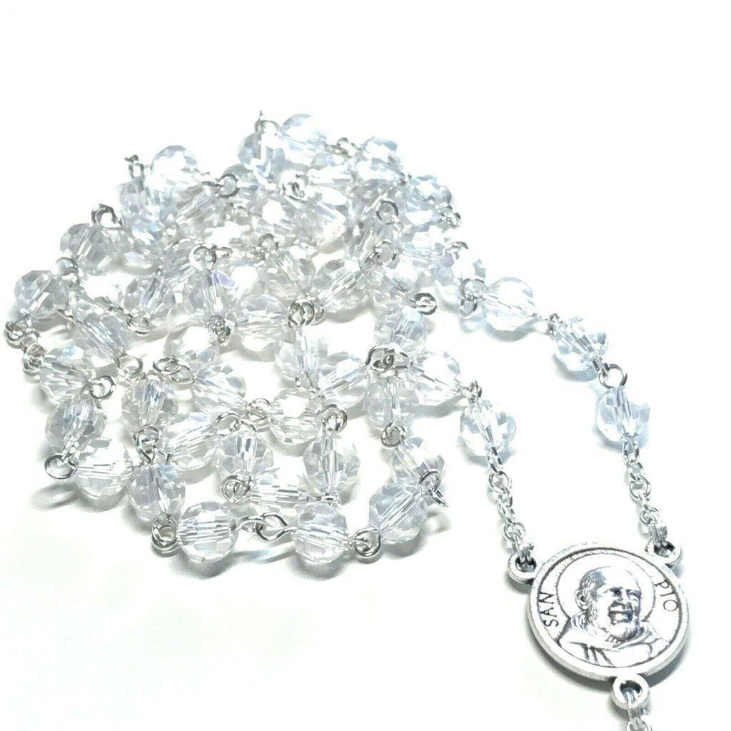 St Father Pio  Blessed  Rosary W/ 2Nd Class Free Relic Padre Pio | Catholically