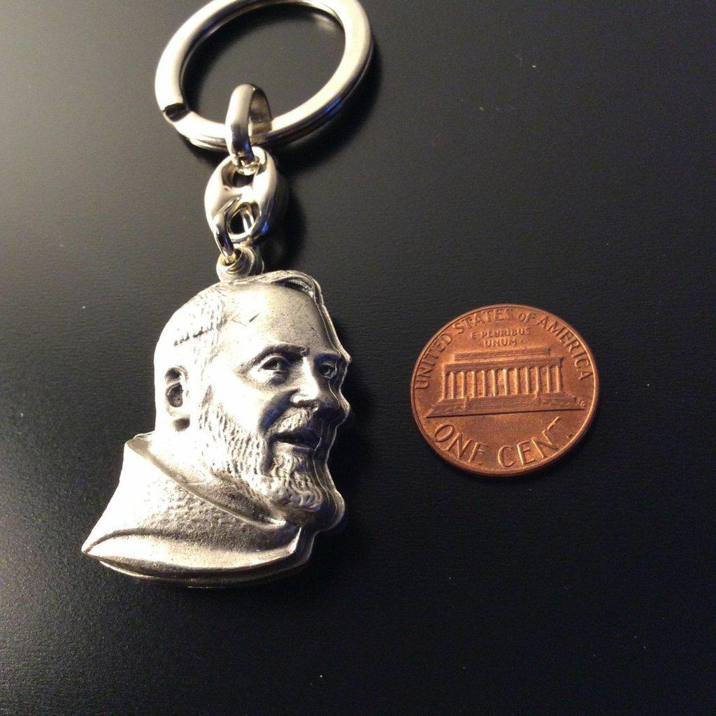 St. Father Pio - Key Ring - Keyring - San Padre Pio Relic Ex-Indumentis | Catholically