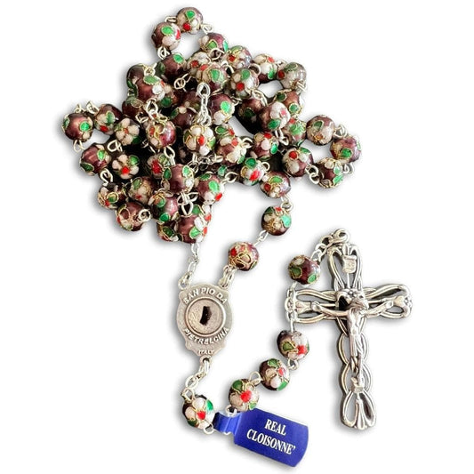 St Father Pio Rosary Blessed By Pope - 2nd Class Relic | Catholically