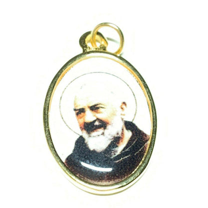 St. Father Pio - San Padre Pio Charm - Pendant Medal Blessed by Pope | Catholically
