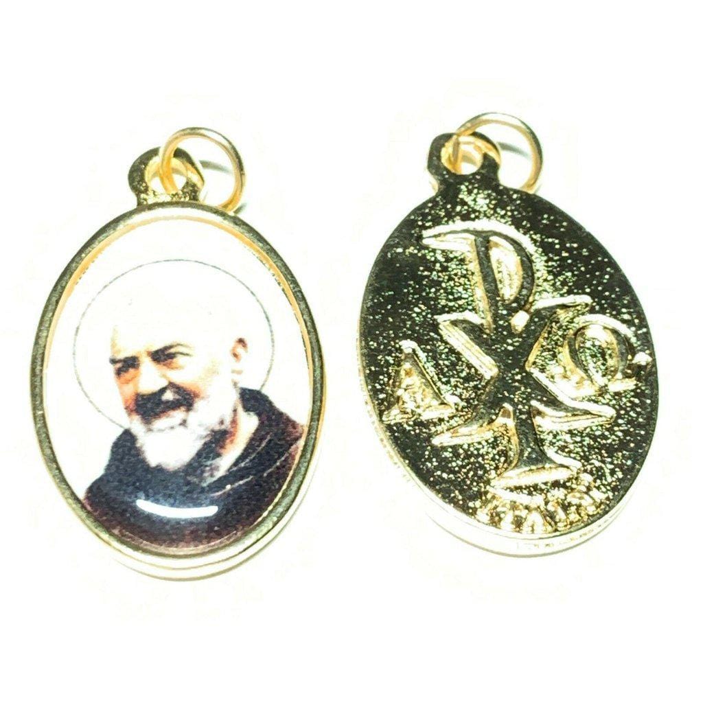 St. Father Pio - San Padre Pio Charm - Pendant Medal Blessed by Pope | Catholically