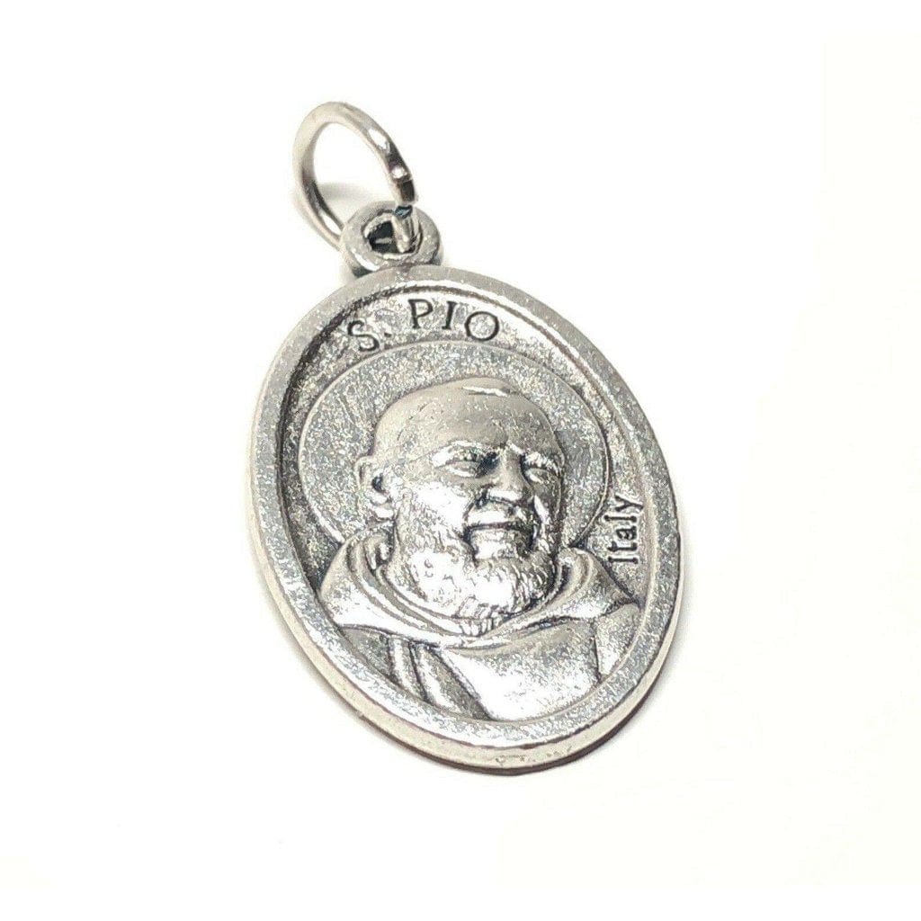 St. Father Pio - San Padre Pio & St. Michael Archangel Medal Blessed By Pope | Catholically