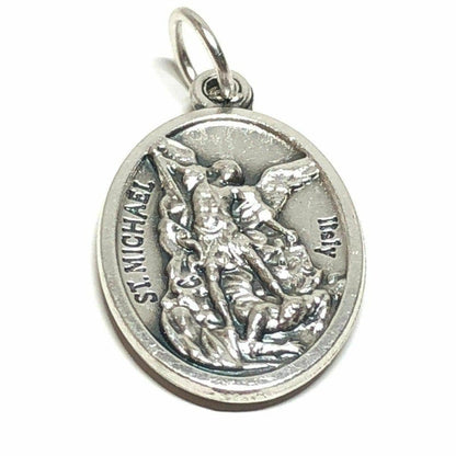 St. Father Pio - San Padre Pio & St. Michael Archangel Medal Blessed By Pope | Catholically