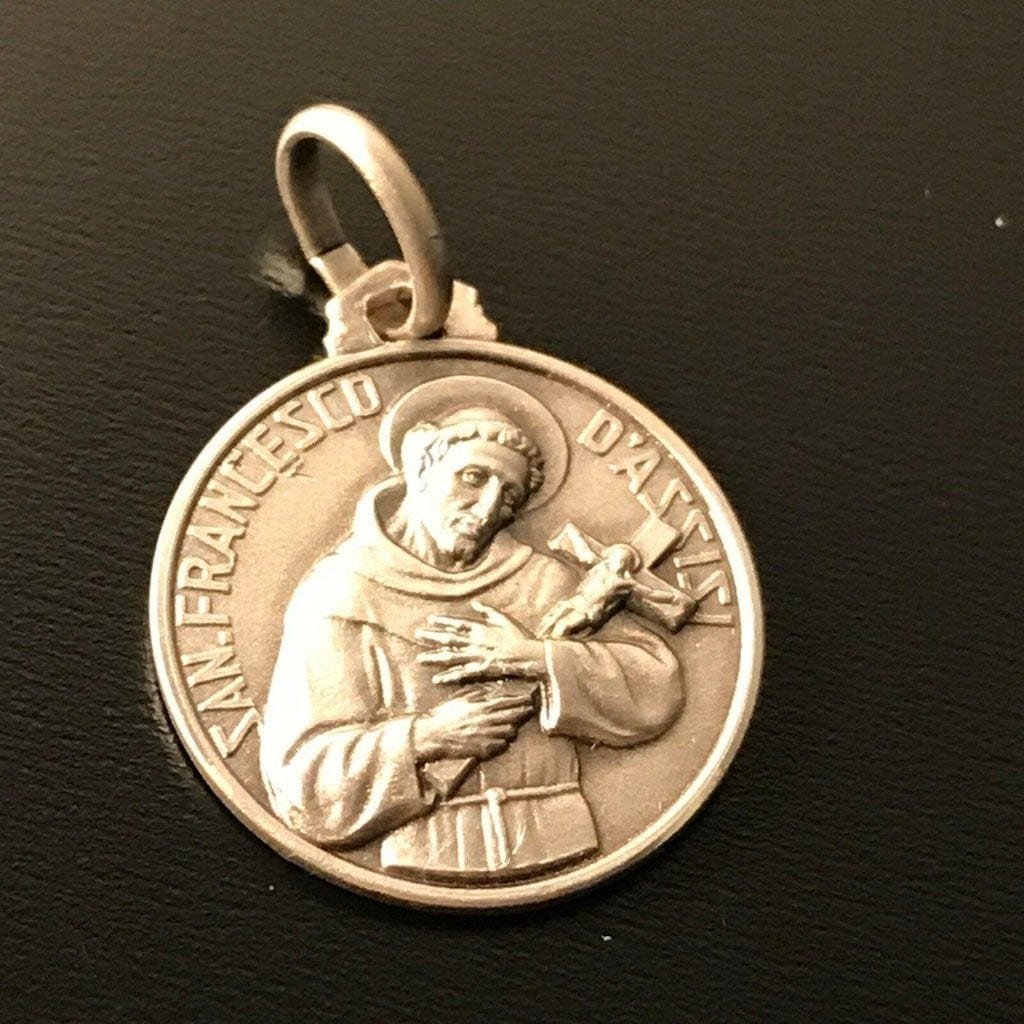 St. Francis Of Assisi  Franciscan Medal 925 Sterling Silver Patron Animals | Catholically