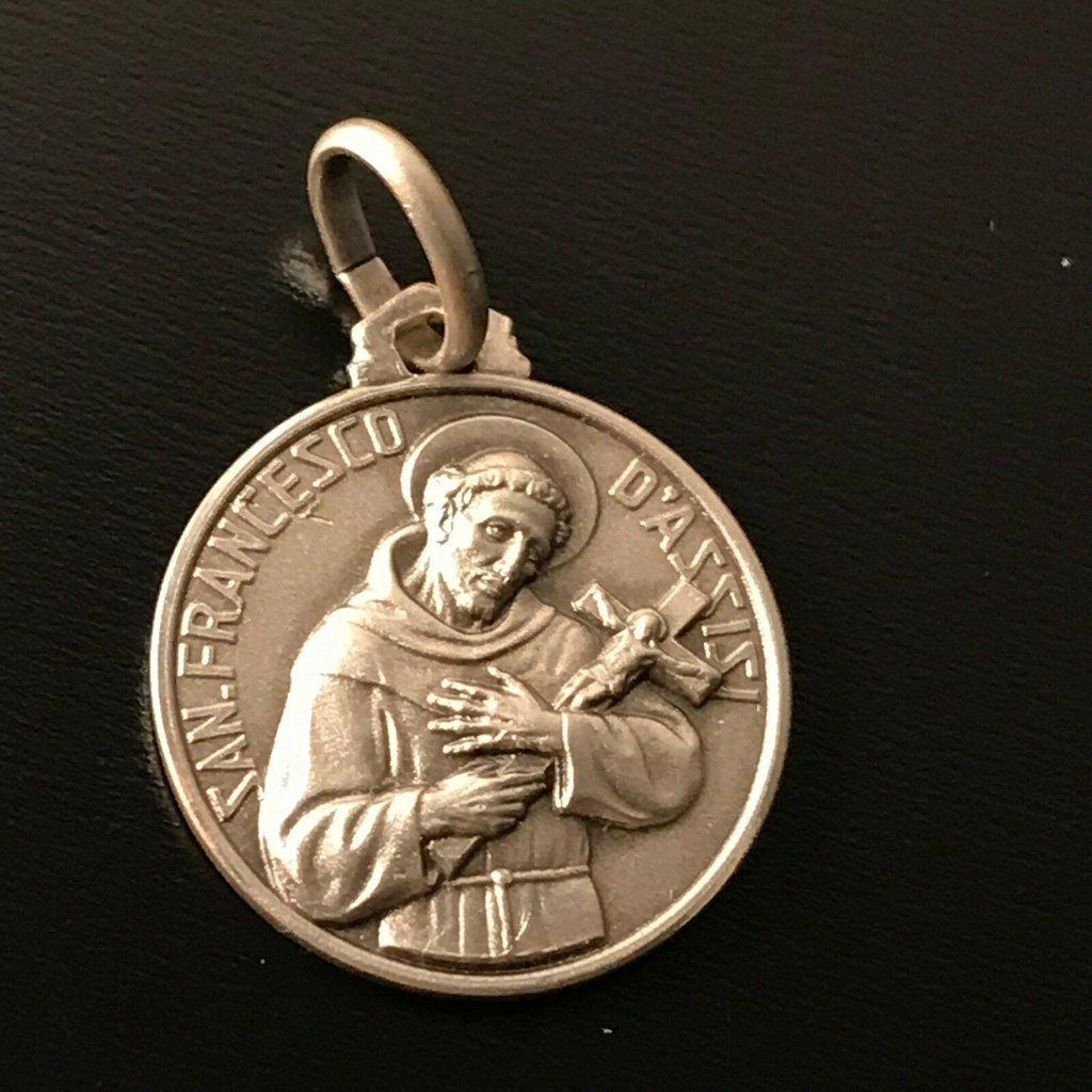 St. Francis Of Assisi  Franciscan Medal 925 Sterling Silver Patron Animals | Catholically