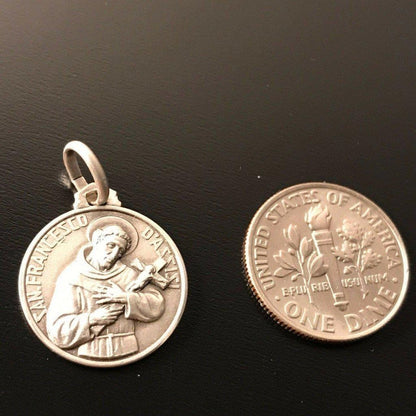 St. Francis Of Assisi  Franciscan Medal 925 Sterling Silver Patron Animals | Catholically
