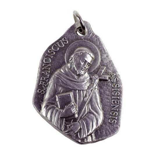 St. Francis & St. Christopher Franciscan Medal Pendant Charm Blessed By Pope | Catholically