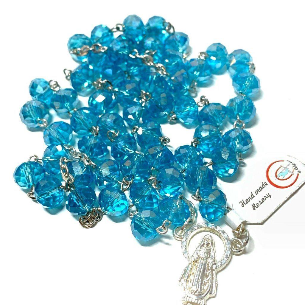 St. John Paul II - Crystal Rosary +Relic Medal Ex-Indumentis -Blessed By Pope | Catholically
