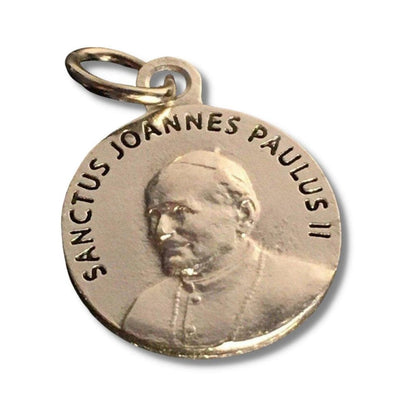 St. John Paul II Pope Ex-Indumentis Relic Medal - Silver-Tone | Catholically