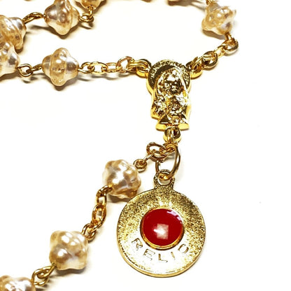 St.John Paul II Pope - Gold Plated Canonization Blessed Rosary w/ Relic | Catholically