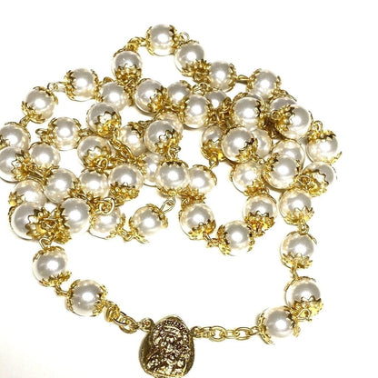 St.John Paul II Pope - Relic Rosary Ex-Indumentis - Canonization Saint JpII | Catholically