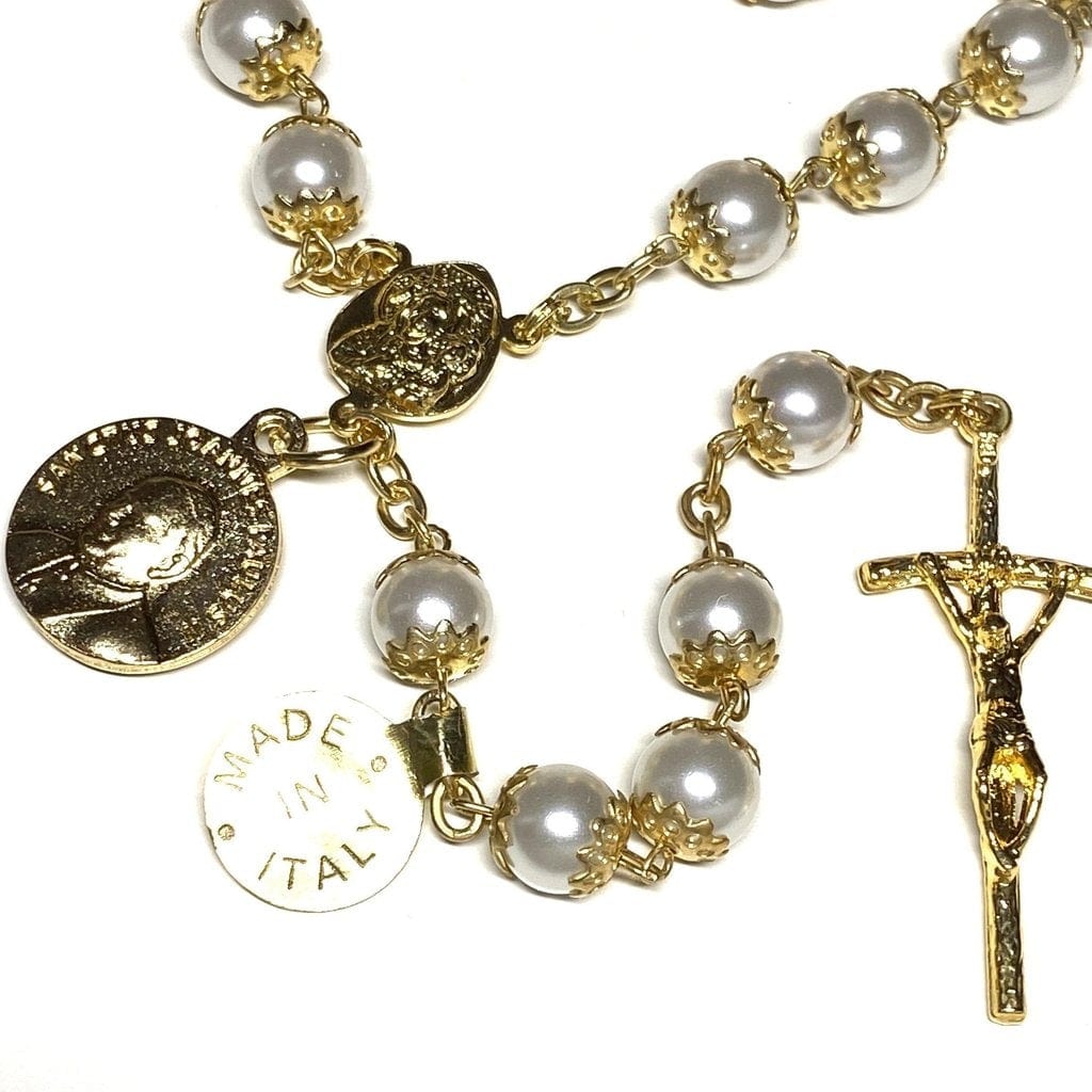 St.John Paul II Pope - Relic Rosary Ex-Indumentis - Canonization Saint JpII | Catholically