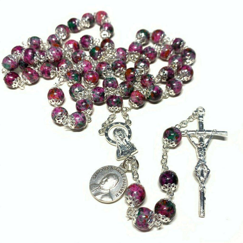 St. John Paul II Prayer Beads - Rosary Blessed by Pope w/ Relic | Catholically