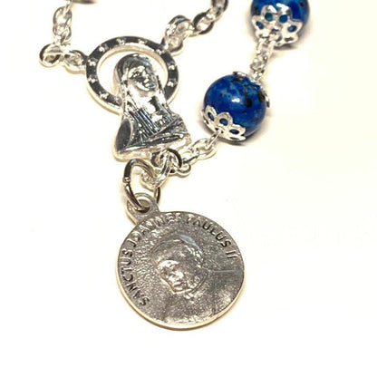 St. John Paul II Prayer Beads - Rosary Blessed by Pope W/ Relic | Catholically