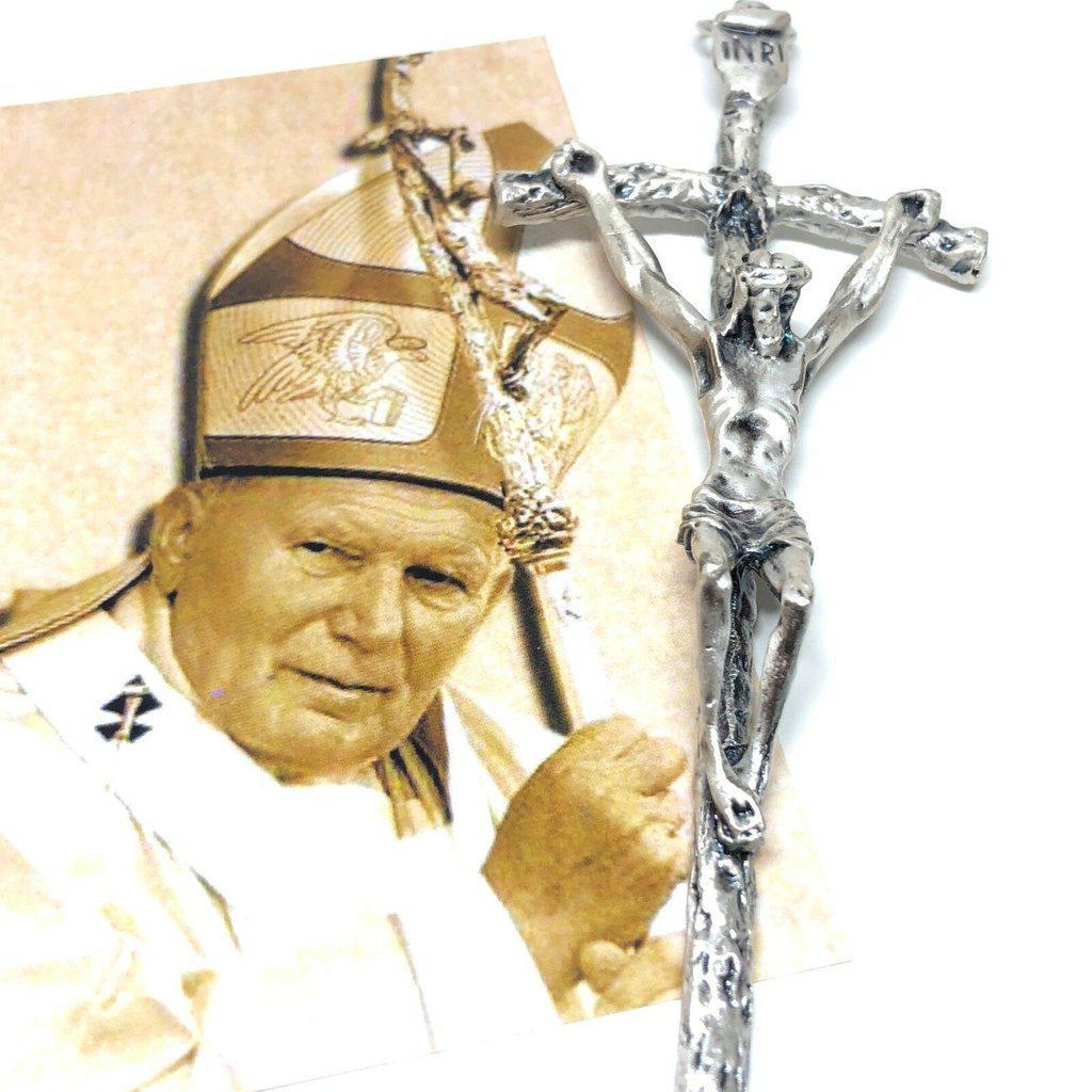 St. John Paul II - St. JPII Cross Wall Crucifix -Blessed By Pope | Catholically