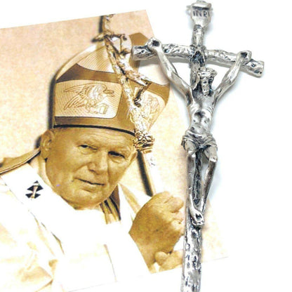 St. John Paul II - St. JPII Cross Wall Crucifix -Blessed By Pope | Catholically