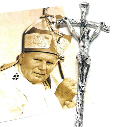 St. John Paul II - St. JPII Cross Wall Crucifix -Blessed By Pope | Catholically