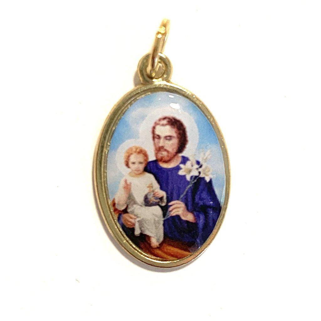 St. Joseph - Baby Jesus Medal - Blessed By Pope - Catholic Pendant | Catholically