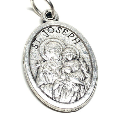 St. Joseph Medal - Pendant - Charm - Blessed By Pope - Medalla | Catholically