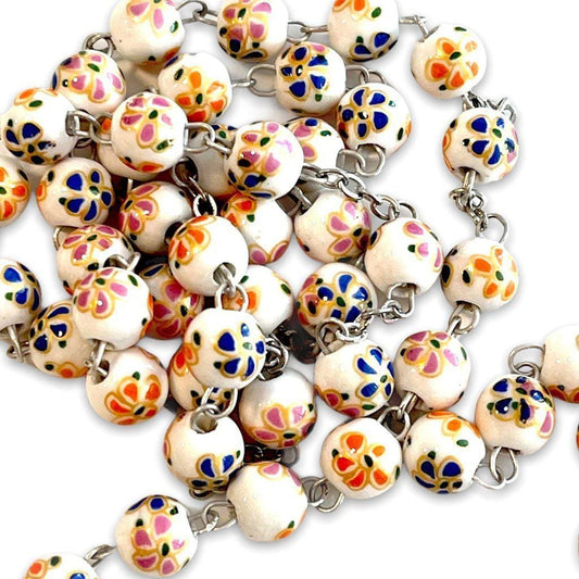St. JPII Ceramic Rosary - Catholic Prayer Beads - Blessed by Pope | Catholically