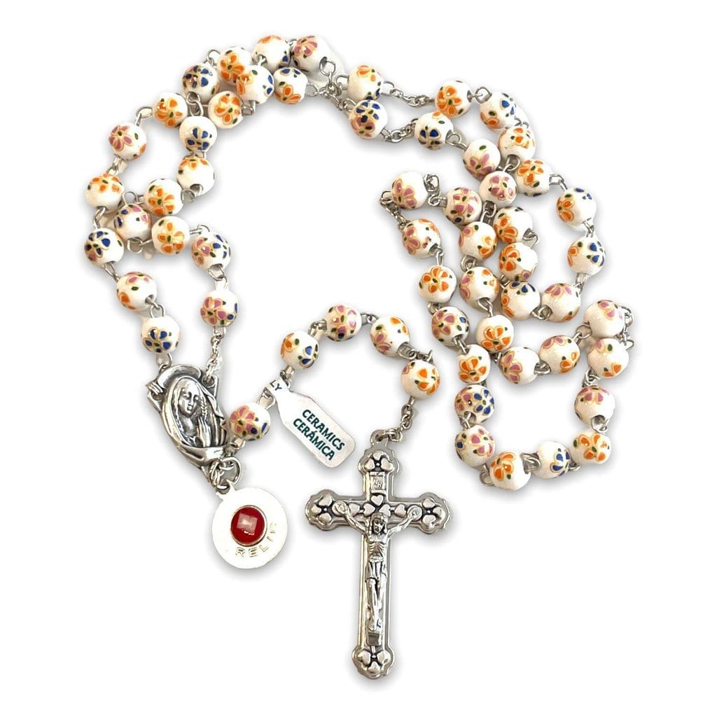 St. JPII Ceramic Rosary - Catholic Prayer Beads - Blessed by Pope | Catholically