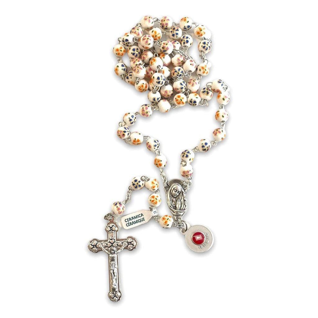 St. JPII Ceramic Rosary - Catholic Prayer Beads - Blessed by Pope | Catholically