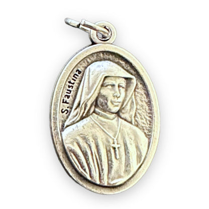 St. Mary Faustyna Kowalska  Faustina  Silver Oxidized Medal Pendant | Catholically