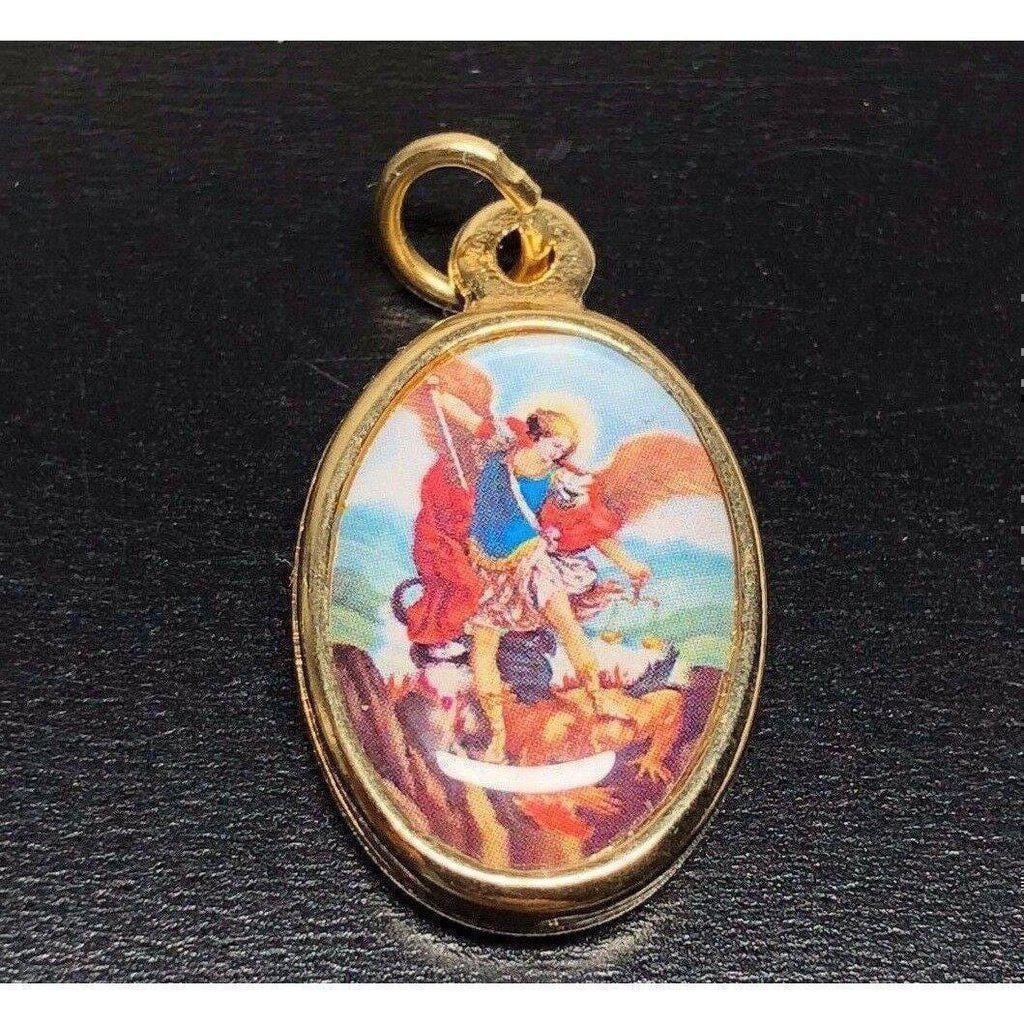 St. Michael Archangel & Guardian Angel Medal Charm Blessed By Pope | Catholically